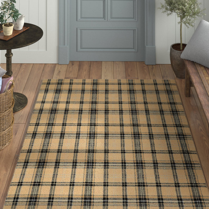 Laurel Foundry Modern Farmhouse Longmont Plaid Cream/Black Area Rug